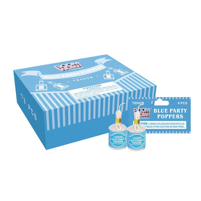 T8502B - Blue Party Poppers