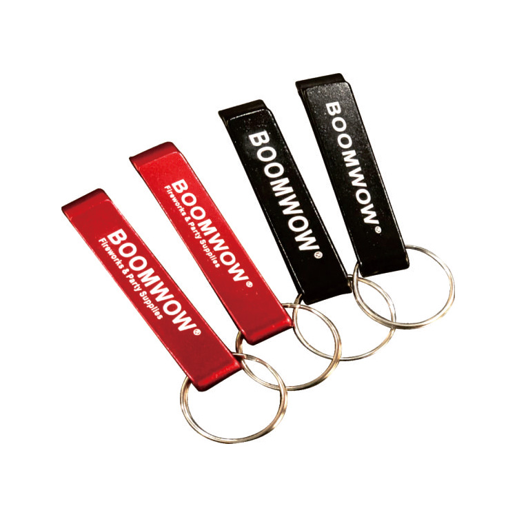 Boomwow key chain beer bottle opener with stainless steel key rings